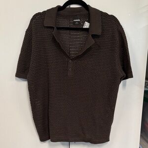 RSQ Olive Knit Polo Shirt